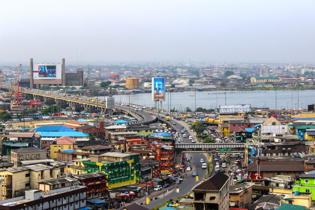 Aerial view of Lagos Nigeria