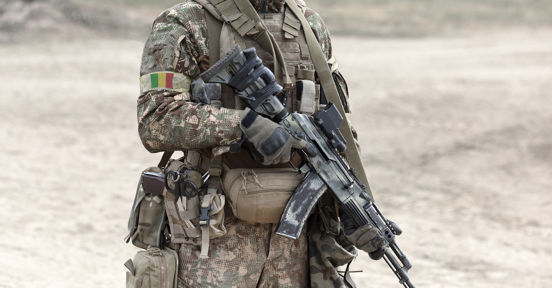 Mali Military Guard with Rifle